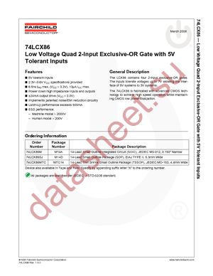 74LCX86MX datasheet  